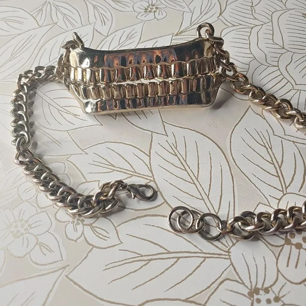 Articulating Gold Mouth Necklace